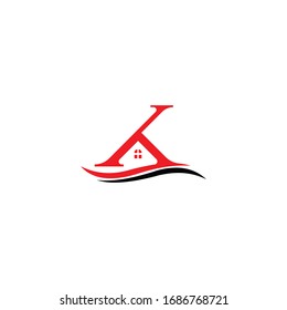 Plantilla de diseño de logotipo carta inicial ak o ka 