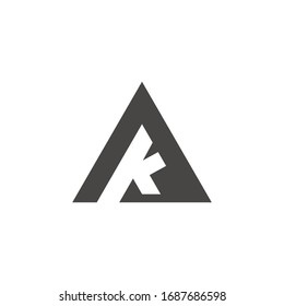 Initial Letter ak or ka logo vector design templates