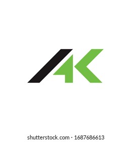 Initial Letter ak oder ka Logo, Vektordesign-Vorlagen