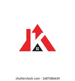 Plantillas de diseño de vectores de logotipos de letras iniciales ak o ka