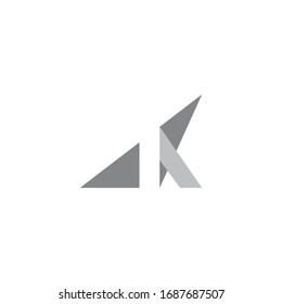 Plantilla de diseño de vectores de logotipo carta inicial ak o ka