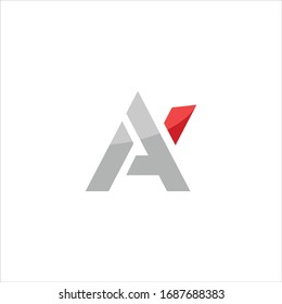 Plantilla de diseño de logotipo carta inicial ak o ka 