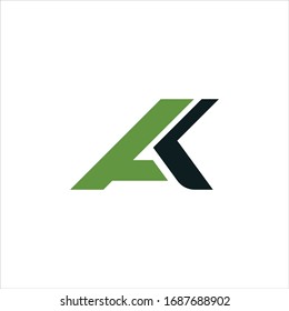 Plantilla de diseño de logotipo carta inicial ak o ka 