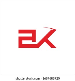 Plantilla de diseño de logotipo carta inicial ak o ka 