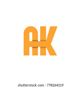 Initial Letter AK Linked Logo