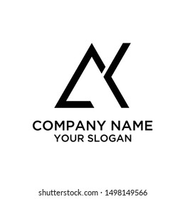 Initial Letter AK Logo Abstract Logo