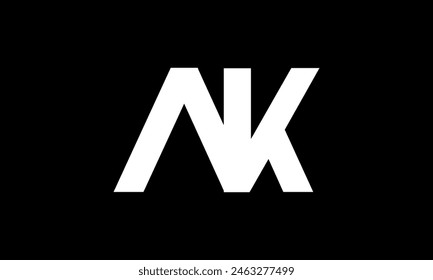 Letra inicial AK Logo Design. Diseño de Logo AK. Logo AK creativo y moderno.