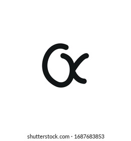 Plantillas de diseño de vectores de logotipo de carta inicial ak o de logotipo ka