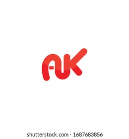 Plantillas de diseño de vectores de logotipo de carta inicial ak o de logotipo ka