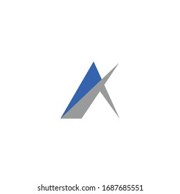 Plantilla de diseño de vectores de logotipo de carta inicial ak o de logotipo ka