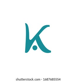 Plantilla de diseño de vectores de logotipo de carta inicial ak o de logotipo ka