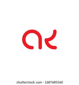 Design-Vorlage für die Vektorillustration des Anfangsbuchstaben ak-Logos oder des ka-Logos