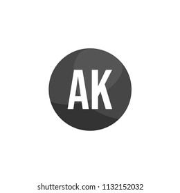 Initial Letter AK Logo Template Design
