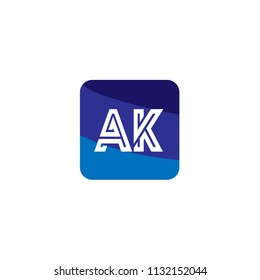 Initial Letter AK Logo Template Design