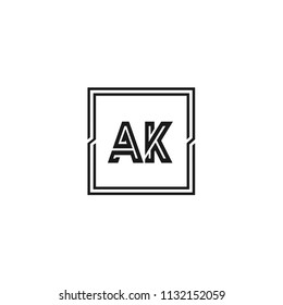 Initial Letter AK Logo Template Design