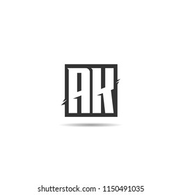 Initial Letter AK Logo Template Design