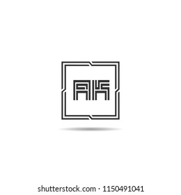 Initial Letter AK Logo Template Design
