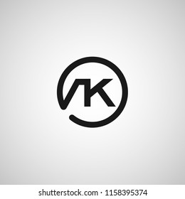 Initial Letter AK Logo Template Design