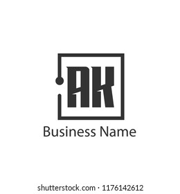 Initial Letter AK Logo Template Design
