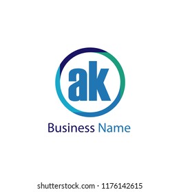 Initial Letter AK Logo Template Design