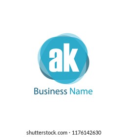 Initial Letter AK Logo Template Design