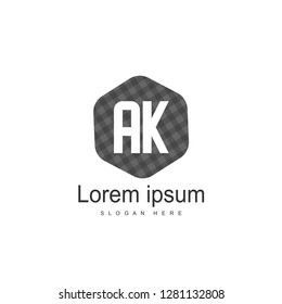Initial Letter AK Logo Template Vector Design