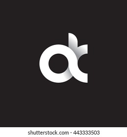 initial letter ak modern linked circle round lowercase logo white black