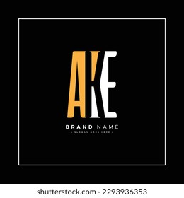 Initial Letter AKE Logo - Minimal Business Logo for Alphabet A, K and E