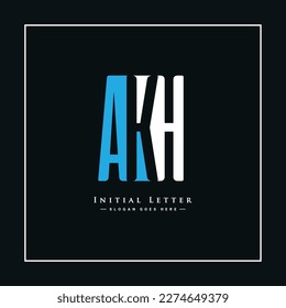 Initial Letter AKH Logo - Simple Monogram Logo for Initials A, K and H