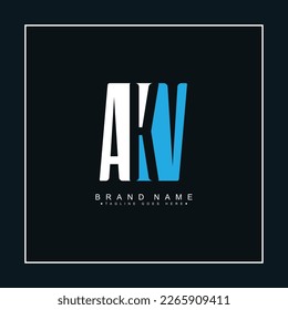 Initial Letter AKV Logo - Simple Business Logo for Alphabet A, K and V