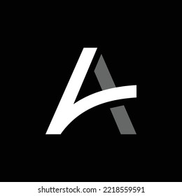 Anfangsbuchstabe AL LA mit geschwungenen L-Beinen Logo