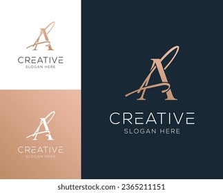 Initial letter AL, LA logo design vector illustration