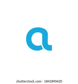 Letra inicial todas las letras de círculo enlazadas bajo el logotipo monograma negro, todas las letras diseño con logotipo creativo vector.