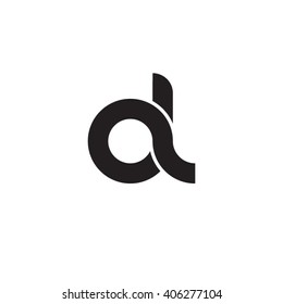 initial letter al linked circle lowercase monogram logo black
