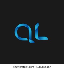 Initial Letter AL Logo Design