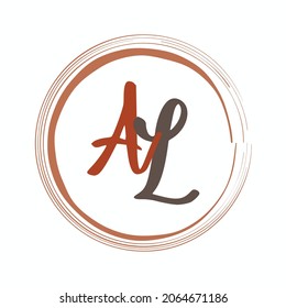 initial letter AL logo design