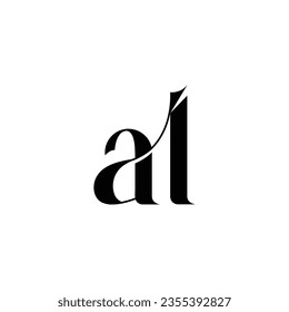 Initial letter al logo design creative modern symbol icon monogram