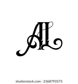
Initial letter AL logo design creative modern symbol icon monogram