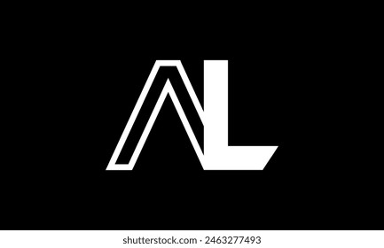 Letra inicial AL Logo Design. Diseño de logotipo de AL. Logo de AL creativo y moderno.