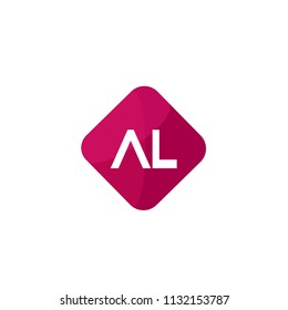 Initial Letter AL Logo Template Design