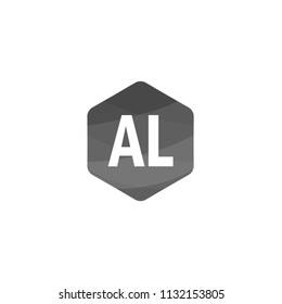 Initial Letter AL Logo Template Design