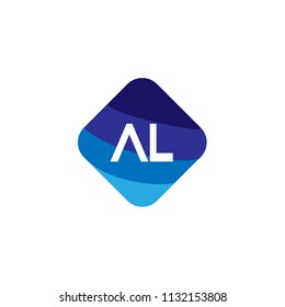 Initial Letter AL Logo Template Design