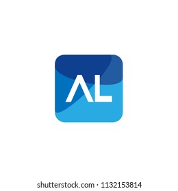 Initial Letter AL Logo Template Design