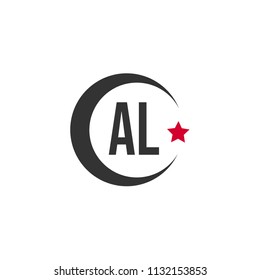 Initial Letter AL Logo Template Design