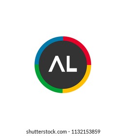 Initial Letter AL Logo Template Design