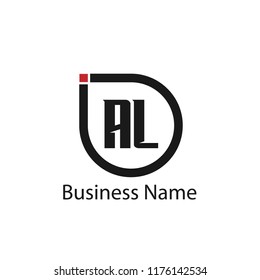 Initial Letter AL Logo Template Design