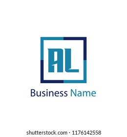 Initial Letter AL Logo Template Design