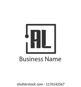 Initial Letter AL Logo Template Design