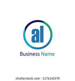 Initial Letter AL Logo Template Design