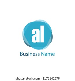 Initial Letter AL Logo Template Design
